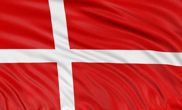 Dänische Flagge — Stockfoto