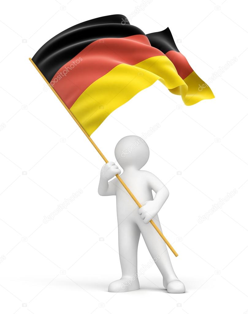Man and German flag