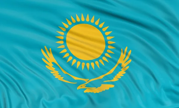 Kasachische Flagge — Stockfoto