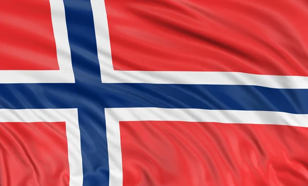 Norvég zászló — Stock Fotó