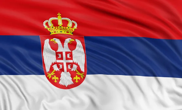 Serbian flag — Stock Photo, Image