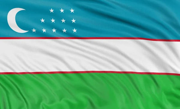 Uzbek flag — Stock Photo, Image