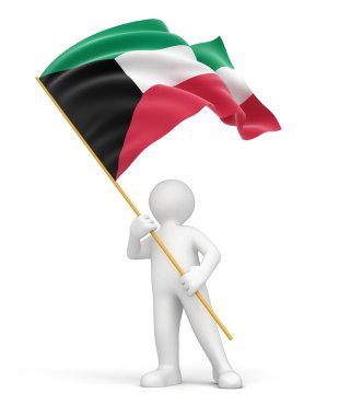 adam ve Kuveyt bayrağı