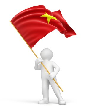 adam ve vietnam bayrağı