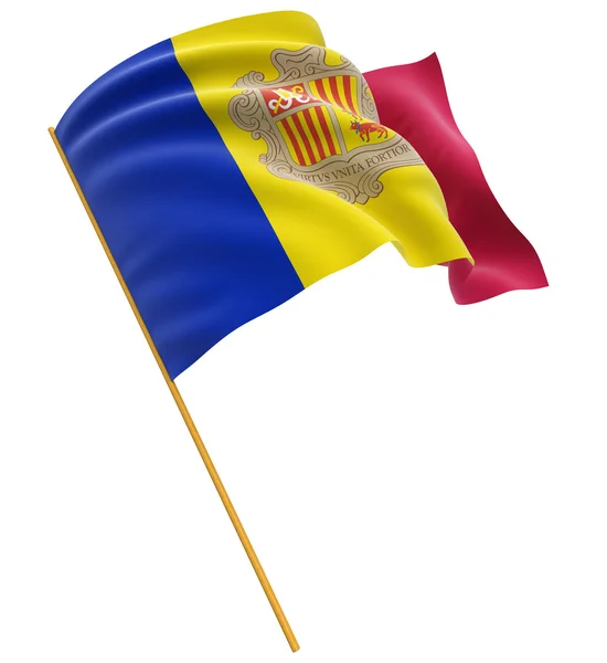 Andorra-flagge — Stockfoto