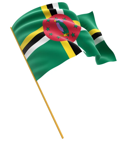 Bandeira da Dominica — Fotografia de Stock