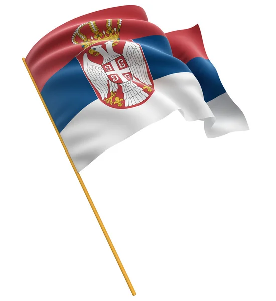 Serbian flag — Stock Photo, Image