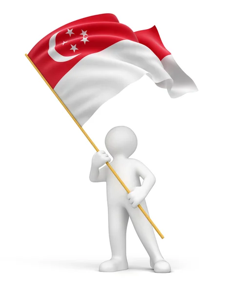 Man and Turkish flag — Stock Photo, Image