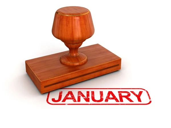 Rubber Stamp January — Stock Photo, Image