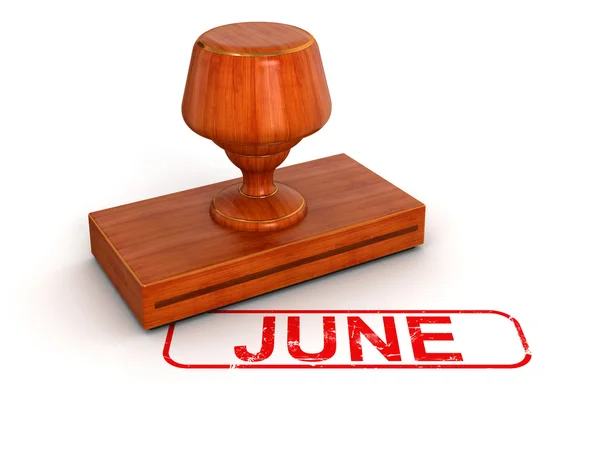 Rubber Stamp June — Stock Photo, Image