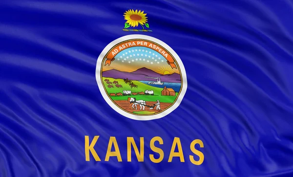 Kansas'ın bayrağı — Stok fotoğraf