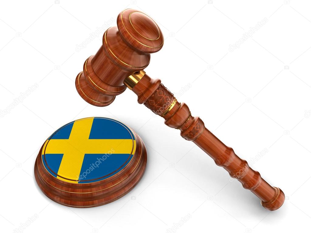 Wooden Mallet and Sweden flag