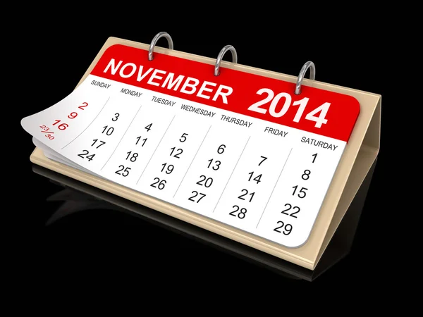 Calendario noviembre —  Fotos de Stock