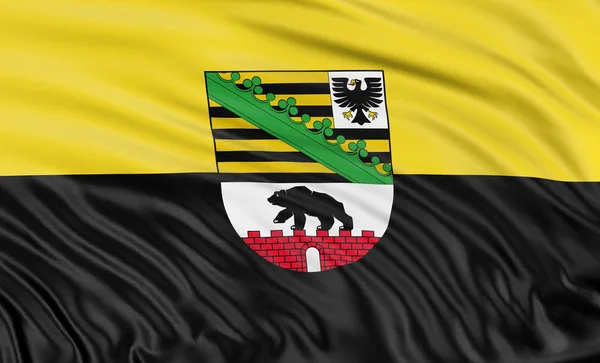 Szász-Anhalt tartomány zászlaja — Stock Fotó