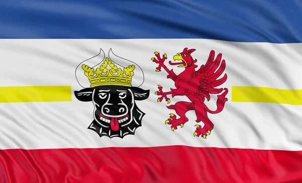 Flaga kraju związkowym Meklemburgia Pomorze Przednie — Zdjęcie stockowe