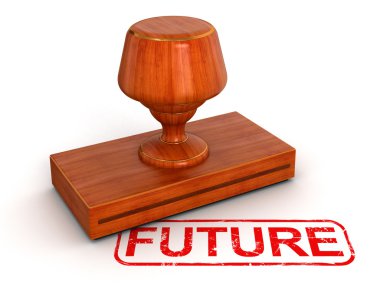 gelecekteki kırmızı lastik damgası