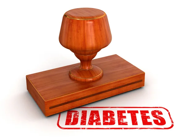 Diabetes mit Gummistempel — Stockfoto