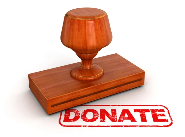 Donate rubber stamp — Stock Photo, Image