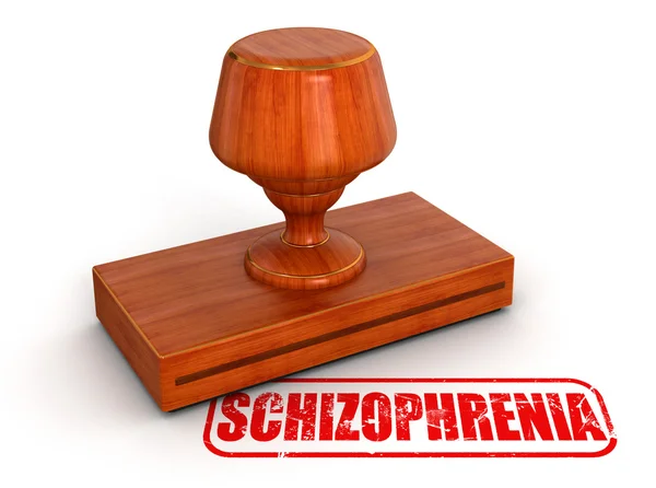 Schizofrenie stempel — Stockfoto