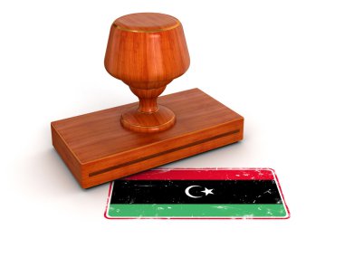 lastik damga libya bayrağı