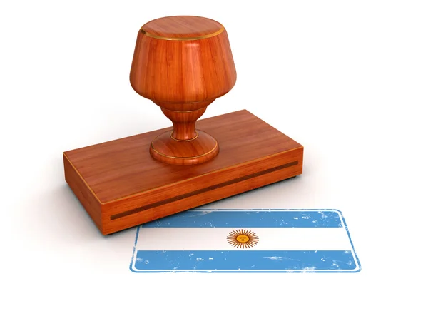 Rubber Stamp Argentina flag — Stock Photo, Image
