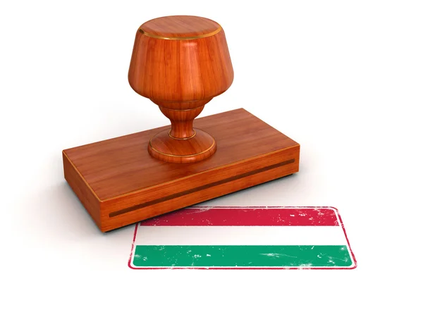Rubber Stamp Hungary flag — Stock Photo, Image