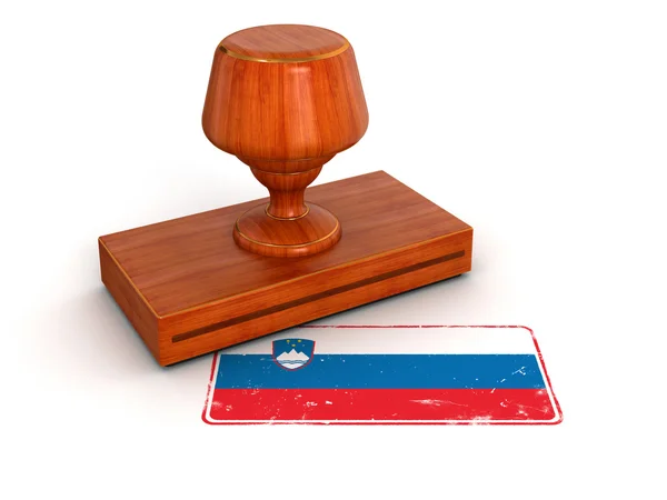 Rubber Stamp Slovenia flag — Stock Photo, Image