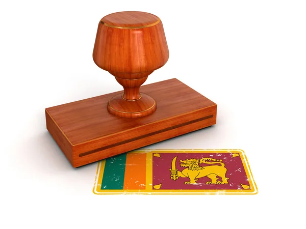 Gummistempel sri lanka flag — Stockfoto