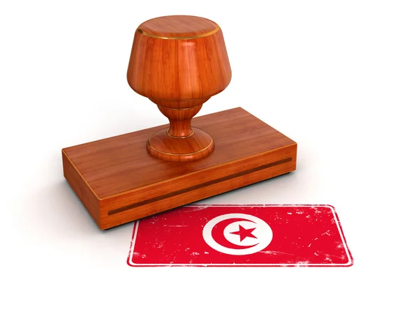 Rubber Stamp Tunisia flag — Stock Photo, Image