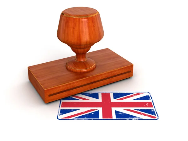 Rubber Stamp UK flag — Stock Photo, Image