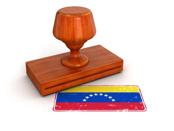 Σημαία της Βενεζουέλας καουτσούκ σφραγίδα — Φωτογραφία Αρχείου