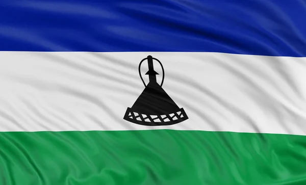 Flaga Lesotho — Zdjęcie stockowe