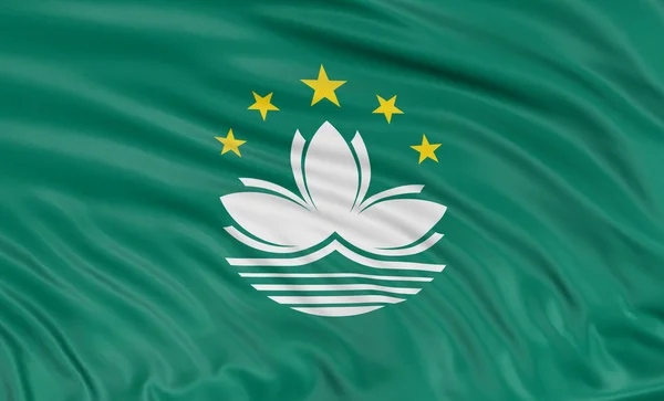 Flaga Makau — Zdjęcie stockowe