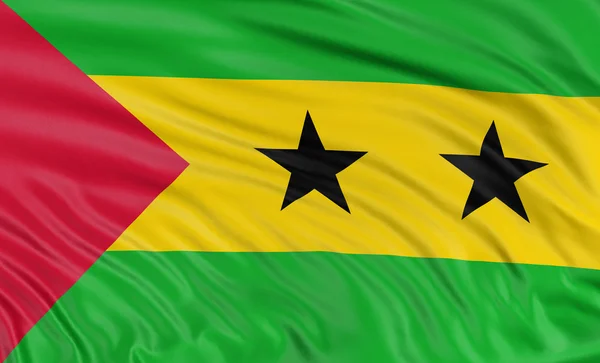 São Tomes och Príncipes flagga — Stockfoto