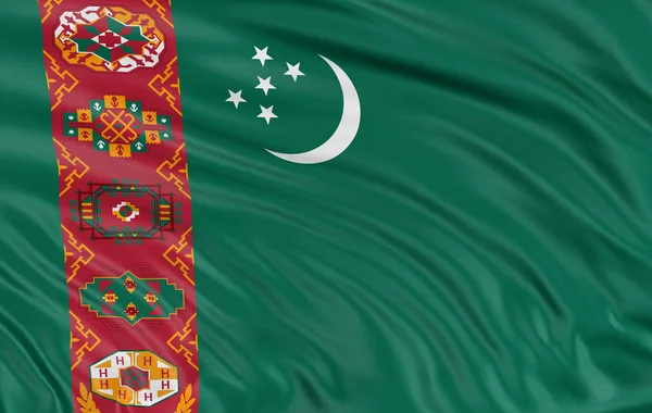 Flagge von Turkmenistan — Stockfoto