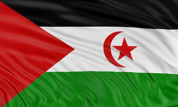 Västsaharas flagga — Stockfoto