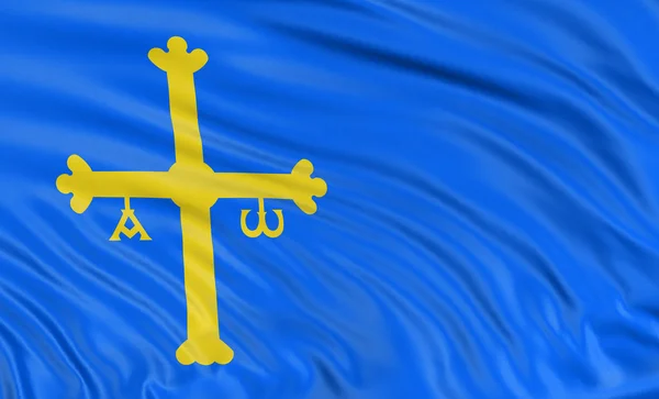 Principauté des Asturies Drapeau — Photo