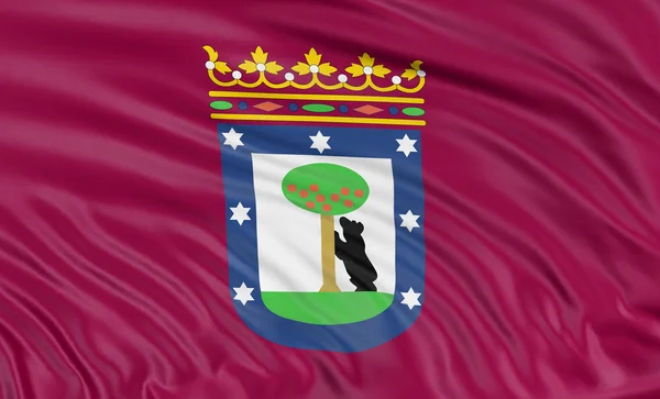 Madrid city flag, Spain. — Stock Photo, Image