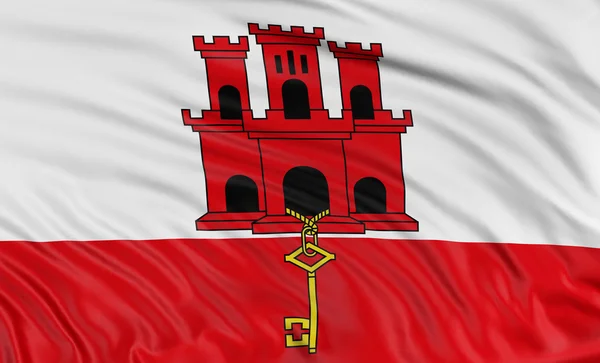 Прапор Гібралтару — стокове фото
