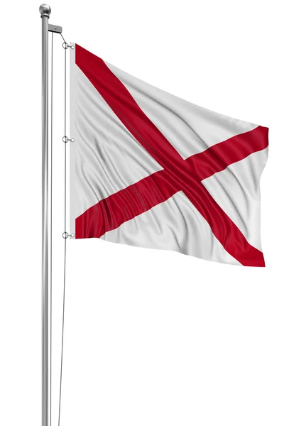Bandeira ondulante do estado dos EUA Alabama — Fotografia de Stock