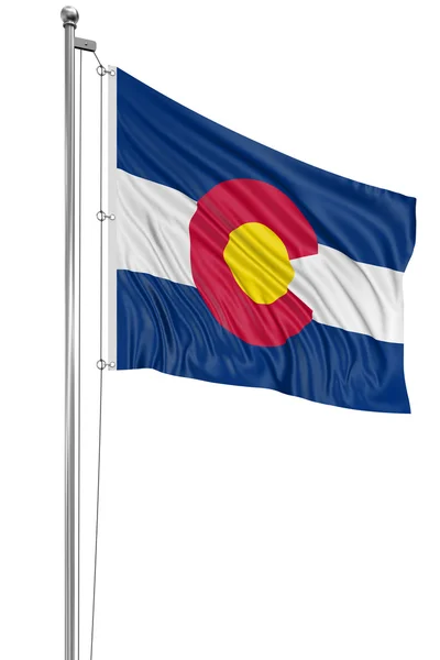 Bandeira ondulante do estado dos EUA Colorado — Fotografia de Stock