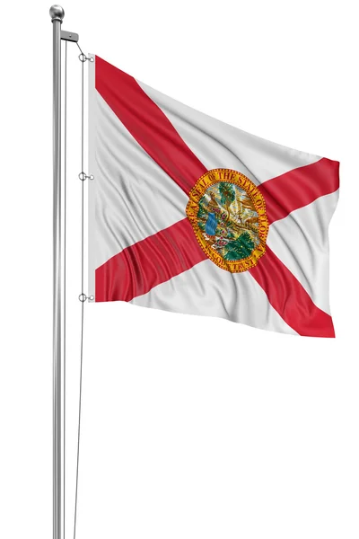 Wapperende vlag van Verenigde Staten staat florida — Stockfoto