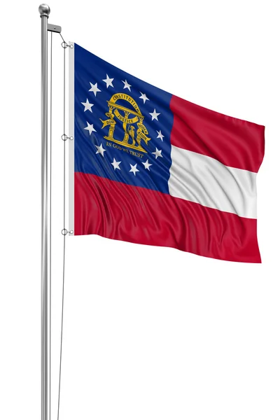 Wapperende vlag van Verenigde Staten staat Georgië — Stockfoto