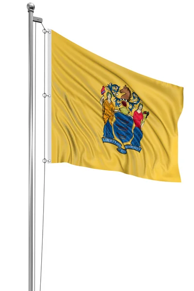 Bandera ondeante del estado de Nueva Jersey — Foto de Stock