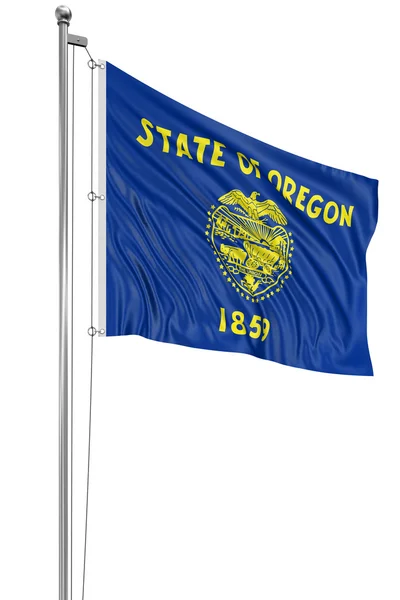 Drapeau ondulé de l'État des États-Unis Oregon — Photo