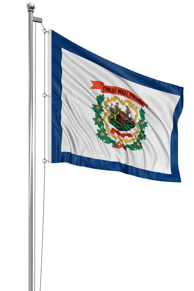 Flagge des US-Bundesstaates Westvirginia geschwenkt — Stockfoto