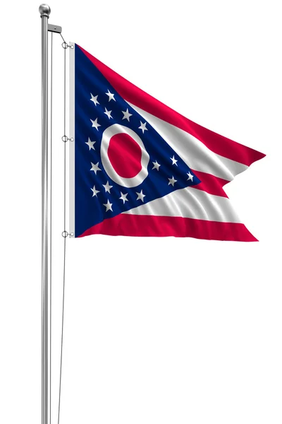 Bandera ondeante del estado de Ohio —  Fotos de Stock