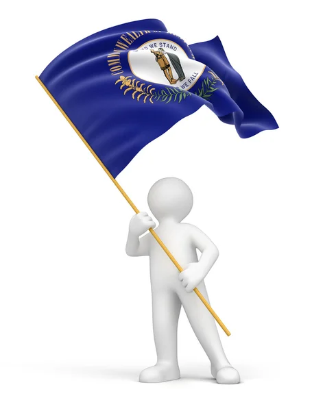 Bandiera di Stato dell'uomo e del Kentucky — Foto Stock