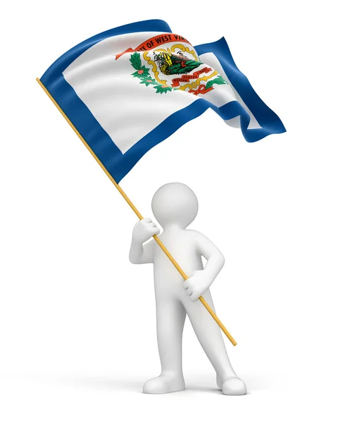 Flagge des westvirginia Staates — Stockfoto