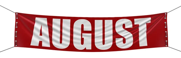 Augustus banner (uitknippad opgenomen) — Stockfoto
